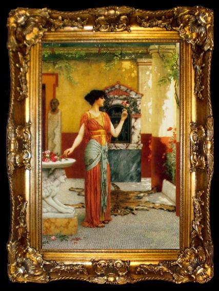 framed  John William Godward The Bouquet, ta009-2